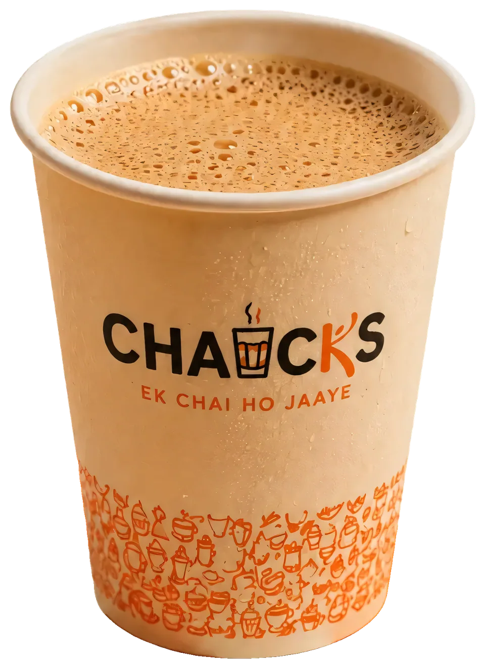 CHAICKS signature masala chai in a branded kraft cup